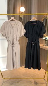 D11683 Maude Puff Sleeves Casual Cotton Dress