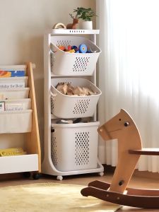 Laundry Basket Sundries Clothes Basket With Wheels Bathroom Clothes Storage Multi-purpose Storage Box Toy Storage Box