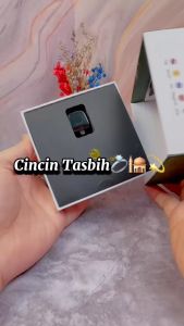 Cincin Tasbih Digital Smart Zikr Ring LED Display Bluetooth Tasbeeh Counter Tahan Air