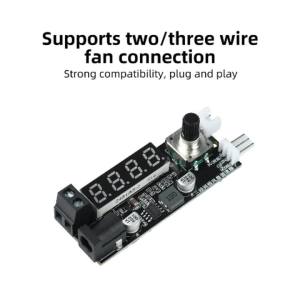 Aideepen | 2-Wire/3-Wire Digital Display Fan Speed Controller DC 12V 3A with Temperature/RPM Display switchable for PC server room/aquarium