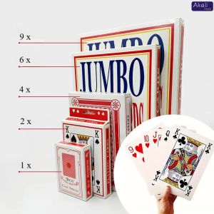 [A D]2/4/6/9x Larger 54 Cards Super Jumbo Oversized Playing Cards Birthday Party Favors Adult and Family Board Games Photo Props
