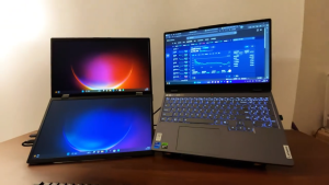 【Local Warehouse】VFLOW 15.6" Dual Foldable Portable Monitor 1080P 100% sRGB ΔE<2 USB-C HDMI Stacked Screen Extender DisplayLink Compatible Built-in Kickstand for Laptop PC Mac Windows【Delivered Whinin 72 Hours】