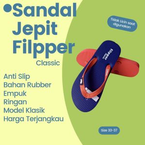 Sandal Japit Filpper 2 Warna Ukuran 33 - 37 Bahan Premium Sandal Jepit Filpper