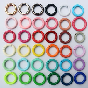 Colorful Spring Buckle Metal Open Ring Alloy Painted DIY Handmade Phone Chain Bag Chain Fashion Jewelry Accessories