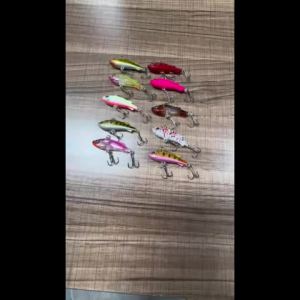 10PCS Ratlin Vibration Artificial Bait Wobbler For Fishing Swimbait Winter Mini Vib Sinking Ice Bass Crankbait Fishing Lures Set