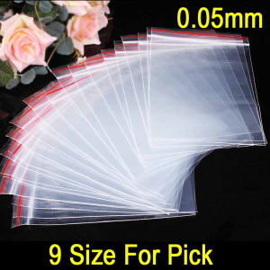 100 Pcs/Pack Small Zip Lock Plastic Bags Reclosable Transparent Bag Shoe Bag Vacuum Storage Bag Poly Clear Bags Thickness 0.05mm