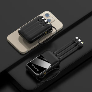 Powerbank 30000 mAh Mini dengan 4 USB Fast Charging & LED Light Power Display