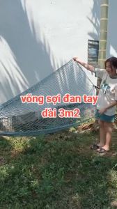 Võng dù sợi đan tay dài 3mét - Lưới võng treo đẹp