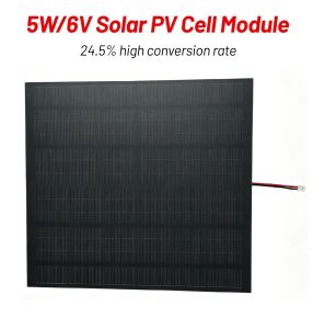 Mini PET Solar Panel 5W 6V Cell Module Efficient PV Board Outdoor DIY 1.3W 3W Solar Charging Panel for Battery Charger With Wire