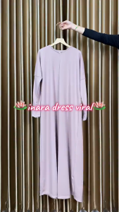 Gamis Inara Batwing Elegan dengan Motif Polos - Bahan Knit Premium - Warna Cinnamon/Mahogany