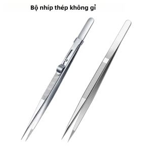 Bộ Nhíp Chính Xác Bằng Thép Không Gỉ Đầu Nhọn Khóa Trượt Tay Cầm Điều Chỉnh Được Dùng Cho Sửa Chữa Điện Tử Điện Thoại Trang Sức Làm Đồ Thủ Công.