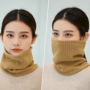 WRELS | 1/2/3PCS Winter Plush Warm Neck Scarf Knitted Thermal Thickened Riding Neck Gaiter Soft Windproof Skating Cycling Neck Tube
