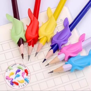 Pencil Grip Corrector Dolphin Shape Writing Learning Tool for Beginner Children Kindergarten Primary School Students
