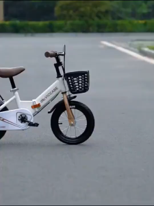SG[Stock] Foldable Kid Bike With Training Wheels & Basket Height Adjustable For 2-12 Age Save Effort Childrens Gift