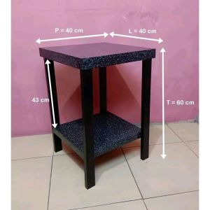 Meja Kompor 2 Tungku Minimalis 80x40x60 | Meja Dapur Kayu Kokoh Anti Goyang | Rak Bawah