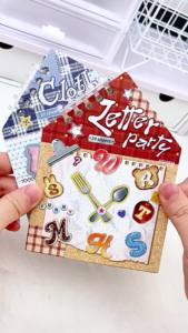 Alphabet Theme Die-Cut Stickers Book 20/40 Sheets for DIY Decorative Scrapbook Phone Case Collage Aesthetic Stationery Stickers