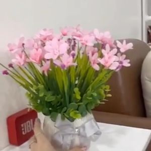 Hoa Lụa Chậu Hoa Thủy Tiên Nhiều Màu Sắc Cắm Điểm Lá Giả Trang Trí Để Bàn Xinh Xắn DG-446