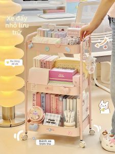 Home Mobile Storage Rack for Living Room and Study Snack and Miscellaneous Items