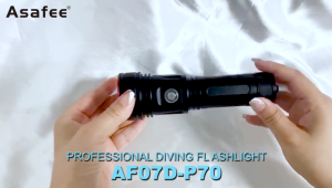 ASAFEE AF07D Professional Diving Flashlight L2 LED 1600LM Super Bright Scuba Dive Light Underwater Magnetic Switch Torch Waterproof Fishing Light for Snorkeling and Night Diving