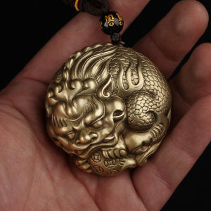 Pure Copper Handheld Wealth Attraction Xiu Lion Ball Bearing Mens Stress Relief Creative Gift Office Decorative Ornaments