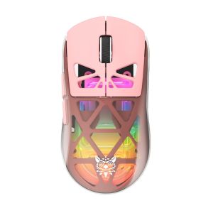ONIKUMA | ONIKUMA CW930 Wireless Transparent Gaming Mouse Tri Mode Bluetooth 2.4G USB Wired PAW3212 RGB Rechargeable for PC Laptop Gamer