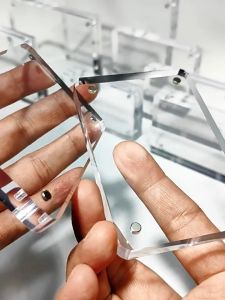 [SG] Acrylic photo frame (10mm+10mm) transparent frame desktop magnetic frame display rack high-definition transparent material