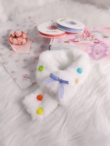 Warm Cute Rabbit Fur Scarf for Dogs And Cats Perfect for Winter Festive Greetings Ideal for New Year And Christmas