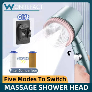 Bathroom Massage Shower Head Replaceable Filter Element Is More Hygienic Multiple Modes Available Soft Brush Handheld Shower Head过滤花洒