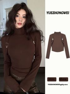 YUEZHONGWEI | Turtleneck Fleece Duvlon T-Shirt Design Style Slim Fit Undergarment