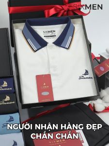 Áo Polo nam cao cấp Thêu đẹp - Tặng Hộp Gói Quà Xịn - SIXMEN FAVOR áo polo có cổ vải cá sấu cotton CVC thoáng mát nam tính