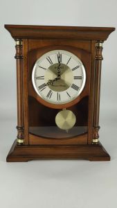 100% ORIGINAL SEIKO Dual Chime Wooden Desk Table Clock QXQ034 (QXQ034B) [Jam Meja Kayu]
