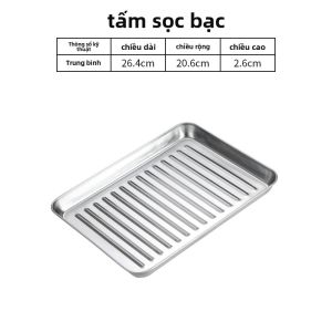 Khay Đựng Thức Ăn Bằng Thép Không Gỉ 304 Đáy Phẳng Hình Chữ Nhật Vàng Phong Cách Hàn Quốc BBQ Khay Đựng Bánh Tráng Nướng Khay Đựng Mì Lạnh