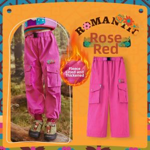 PPTOWN | Winter Thickened Fleece Jeans Trousers Girls