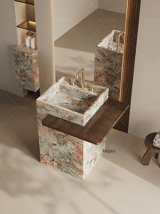 MAKEMINGTUO | Outdoor Face Wash Basin Rock Panel Pillar Design