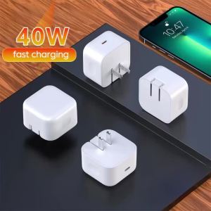 Sạc Nhanh USB C PD40W Bộ Chuyển Đổi Du Lịch Di Động Với Đầu Cắm EU/US/UK Dành Cho iPhone 15 16 17 - Sạc Điện Thoại Di Động Loại C Với Giao Thức Sạc Nhanh Qualcomm