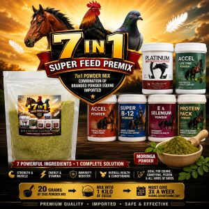 7in1 Super Powder Mix Complete Vitamins B12 Bcomplex Amino Acid Minerals For Animals