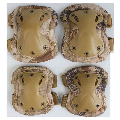 Camo Tactical Knee and Elbow Guard Set for Outdoor Sports