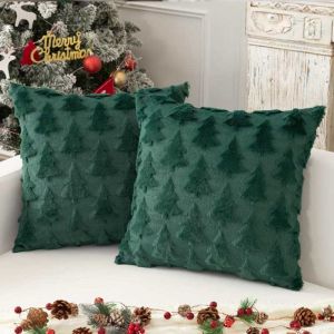 Runtow 45x45cm Christmas Tree Pattern Pillow Cases 2025 Merry Christmas Decor for Home Xmas Gifts New Year Sofa Decor Navidad