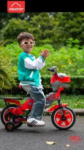 Xe Đạp Trẻ Em 14 inch K124 Khủng Long Vinatoy ( Có đèn + Có nhạc)  - M1935-X2B