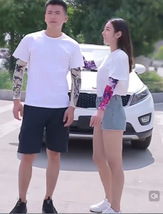 DOSO✨ปลอกแขนกันแดด ปลอกแขนลายสัก Tattoo Arm Sleeve☀️ผ้าไหมน้ำแข็ง บางเบา ระบายอากาศดี l ป้องกันแสงแดดกิจกรรมกลางแจ้ง-ขับรถ ขี่จักรยาน ตกปลา l มีลวดลายให้เลือกมากมาย （1 ข้าง