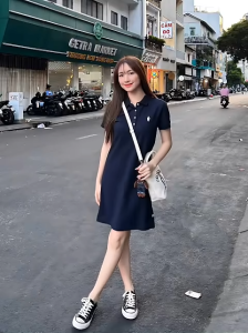 Váy đầm WHOAU Gấu xuất CVC cotton thoáng mát cao cấp