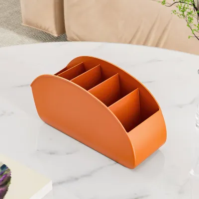1pc Multifunctional Storage Box Remote Organizer with Compartments Plastic Material Suitable for Home/Office
