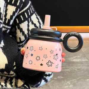 DIHUANTUO | High-Appearance Portable Thermal Cup with Straw