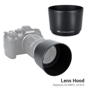 JJC Reversible Lens Hood Shade Replaces LH-61E for Olympus M.ZUIKO DIGITAL ED 75-300mm f/4.8-6.7 LensM.ZUIKO DIGITAL ED 75-300mm f/4.8-6.7 II LensM.ZUIKO DIGITAL ED 70-300mm f/4-5.6 Lens