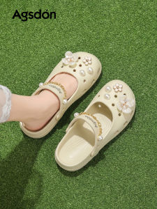 Agsdon | Ballet Mary Jane Style Hollow Out Summer Outdoor Thick EVA Soft Sole Sandals