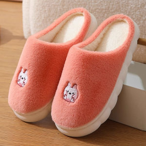 Dép Cotton Chống Trượt Ấm Áp Trong Nhà Mùa Đông Đế Dày Lót Lông Cừu Dép Cotton Dày Thoải Mái Cho Mọi Lứa Tuổi