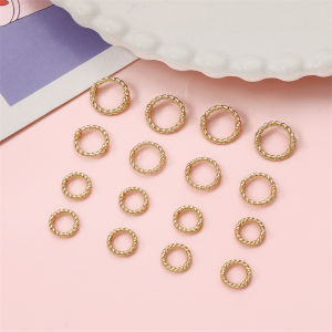 2 cái 10/11.5/13mm Đồng 14K mạ vàng Twist Bead Vòng hạt kết nối cho vòng tay thủ công vòng cổ bông tai Keychain tự làm thủ công làm đồ trang sức