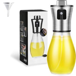 Olive Oil Sprayer for Cooking200ml glass Olive oil sprayer  Vegetable Oil sprayer with funnel Oil sprayerBaking Frying BBQ