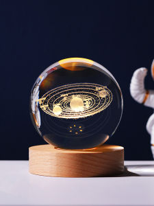 Đèn Bàn Trang Trí Hình Cầu Pha Lê Phát Sáng Hệ Mặt Trời Trăng Quà Tặng Sinh Nhật Cho Bạn Thân Gái Bạn Học Trang Trí Hiện Đại Tối Giản