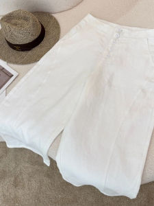 Shalldoer | Slimming High Waist Wide Leg Casual Pants Womens Loose Fit Breathable Thin Summer Straight Cut Pants Casual Trousers